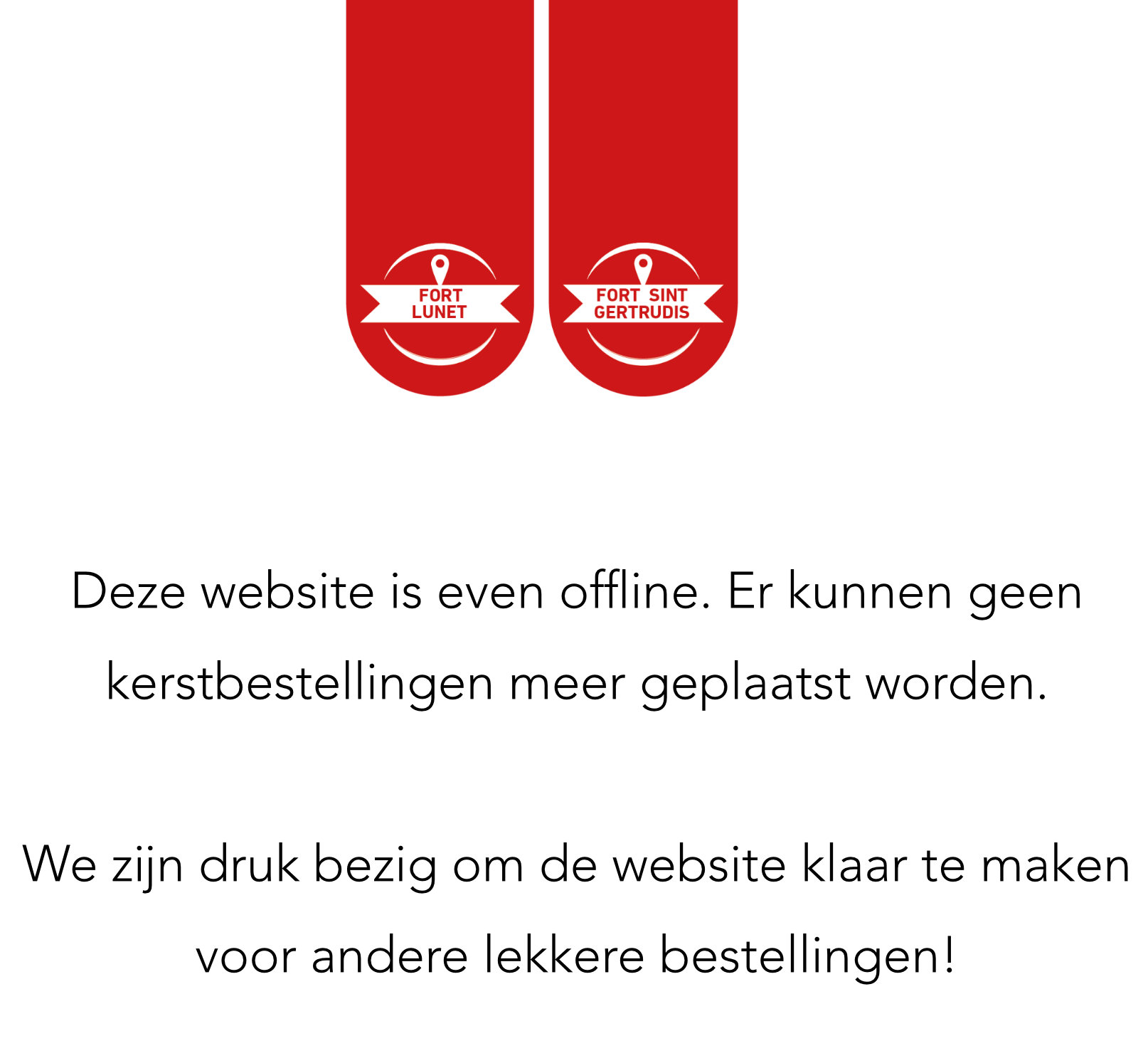 Deze website is even offline. Er kunnen geen kerstbestellingen meer geplaatst worden. We zijn druk bezig om de website klaar te maken voor andere lekkere bestellingen!
